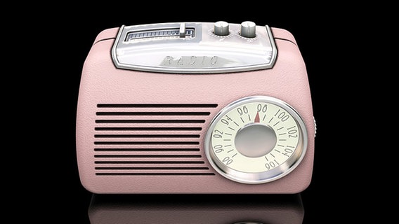 Rosa Retro-Radio vor schwarzem Hintergrund © Kirsty Pargeter - Fotolia Foto: Kirsty Pargeter