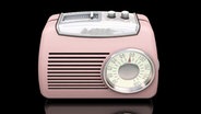 Rosa Retro-Radio vor schwarzem Hintergrund © Kirsty Pargeter - Fotolia 