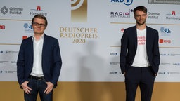 Christian Bollert und Gregor Schenk, nominiert in der der Kategorie "Bester Podcast" 2020 © Deutscher Radiopreis / Benjamin Hüllenkremer Foto: Benjamin Hüllenkremer